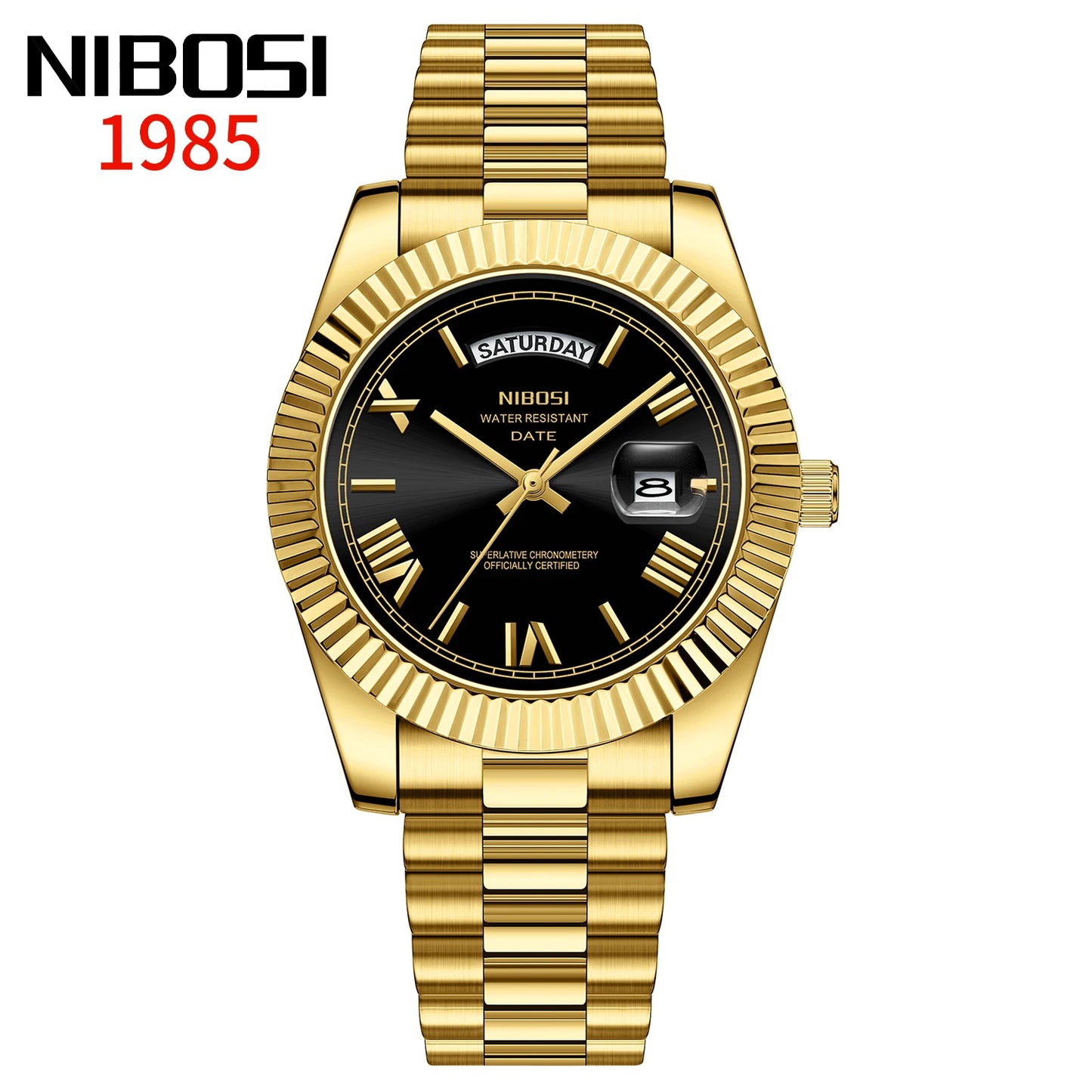 NIBOSI Brand Original Stainless Steel Quartz Watches For Men Luxury Date Display Luminous Fashion Men's Watch Relogios Masculino