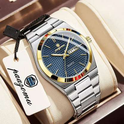 Customized Watch PAAZOMU Luxury Men Clock Fashion Luminous Waterproof Chronograph Date Watch For Man Quartz Men's Watches Reloj