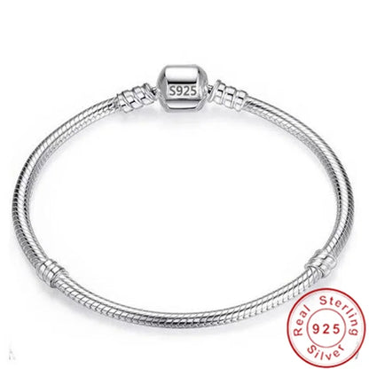 Hot Selling High Quality Authentic 925 Sterling Silver Snake Chain Bracelets Brand Charm Pandor bracelet For Women Jewelry