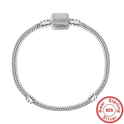 Hot Selling High Quality Authentic 925 Sterling Silver Snake Chain Bracelets Brand Charm Pandor bracelet For Women Jewelry