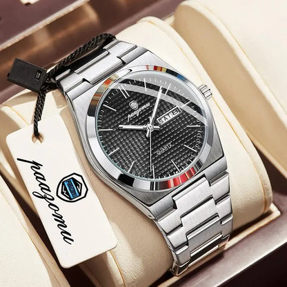 Customized Watch PAAZOMU Luxury Men Clock Fashion Luminous Waterproof Chronograph Date Watch For Man Quartz Men's Watches Reloj