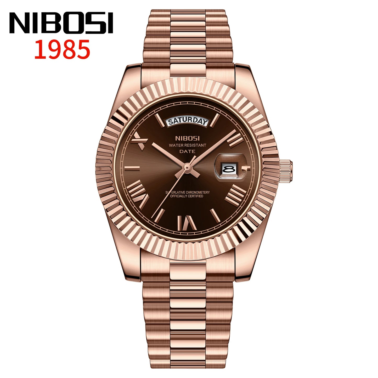 NIBOSI Brand Original Stainless Steel Quartz Watches For Men Luxury Date Display Luminous Fashion Men's Watch Relogios Masculino
